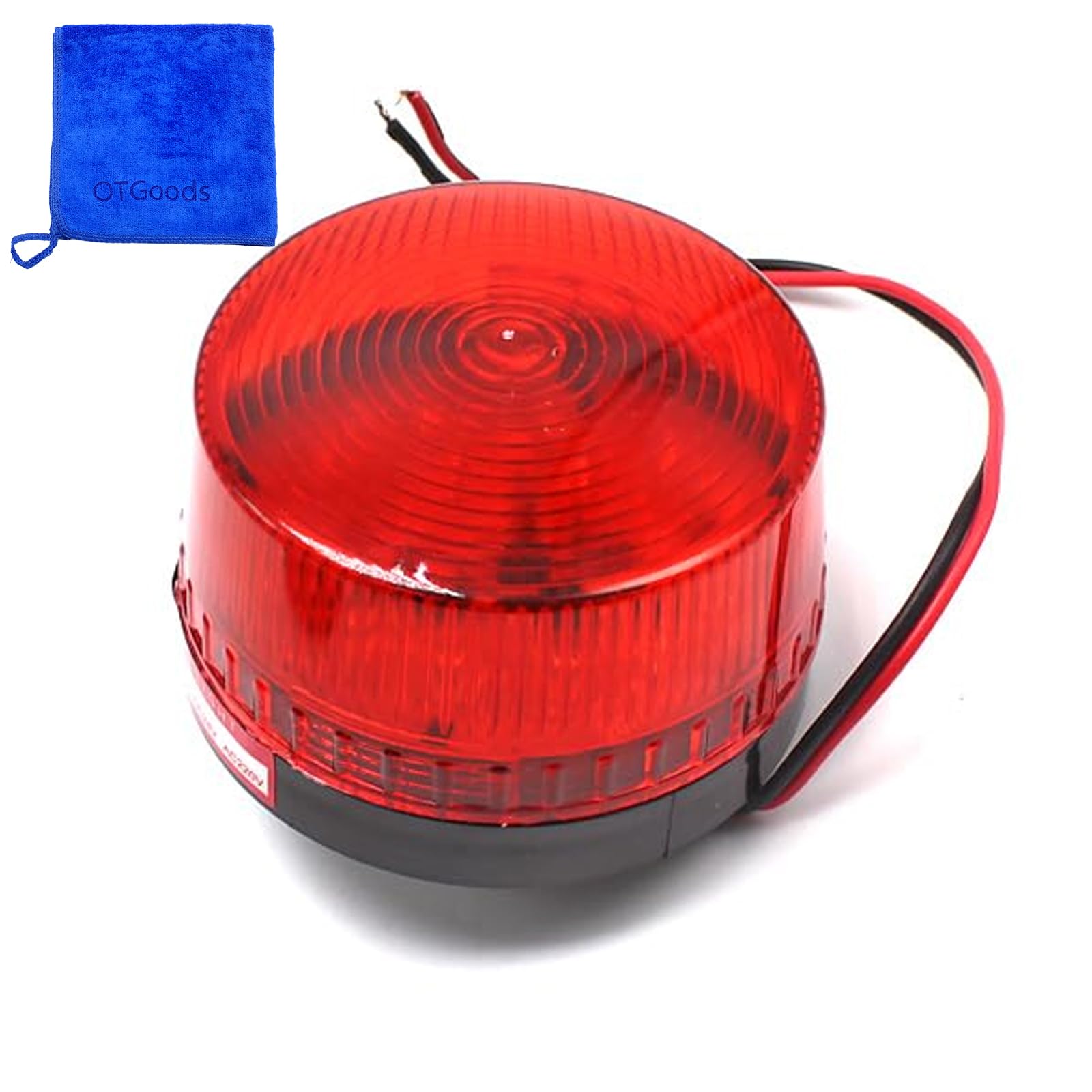 Amazon.co.jp: LED 点滅灯 パトランプ レッド 赤色 AC 100V 警告灯